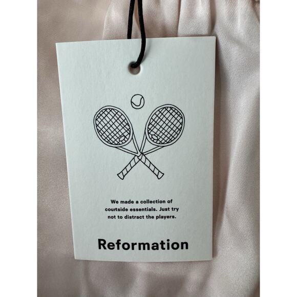 Reformation Fern Satin Short Sorbet Medium Sorbet Pink NWT! - Picture 3 of 4